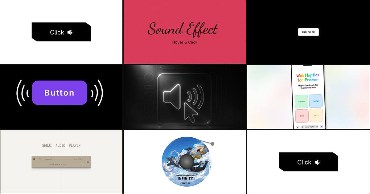 Cover for 8 Best Framer Audio and Sound Effect Components in 2026