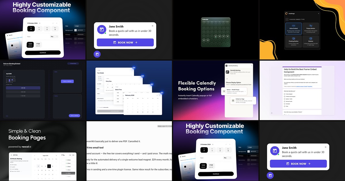 Cover for 10 Best Framer Booking and Scheduling Tools in 2026
