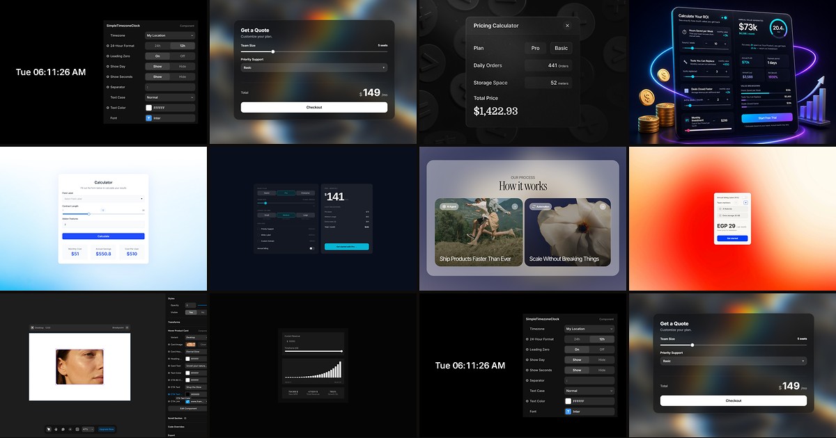Cover for 10 Best Framer Calculator and ROI Components in 2026