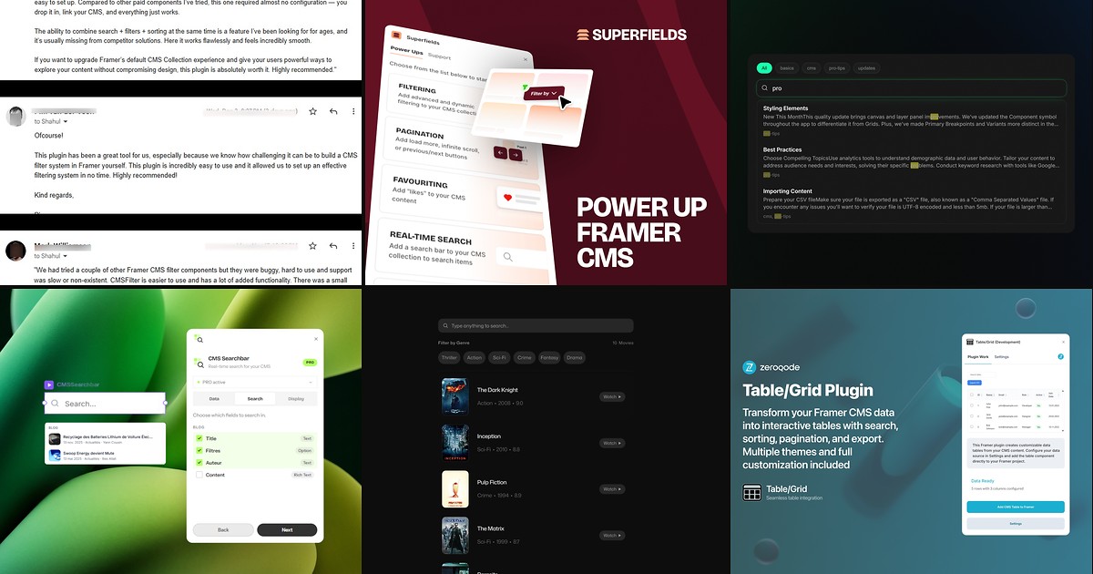 Cover for 8 Best Framer CMS Search Plugins in 2026