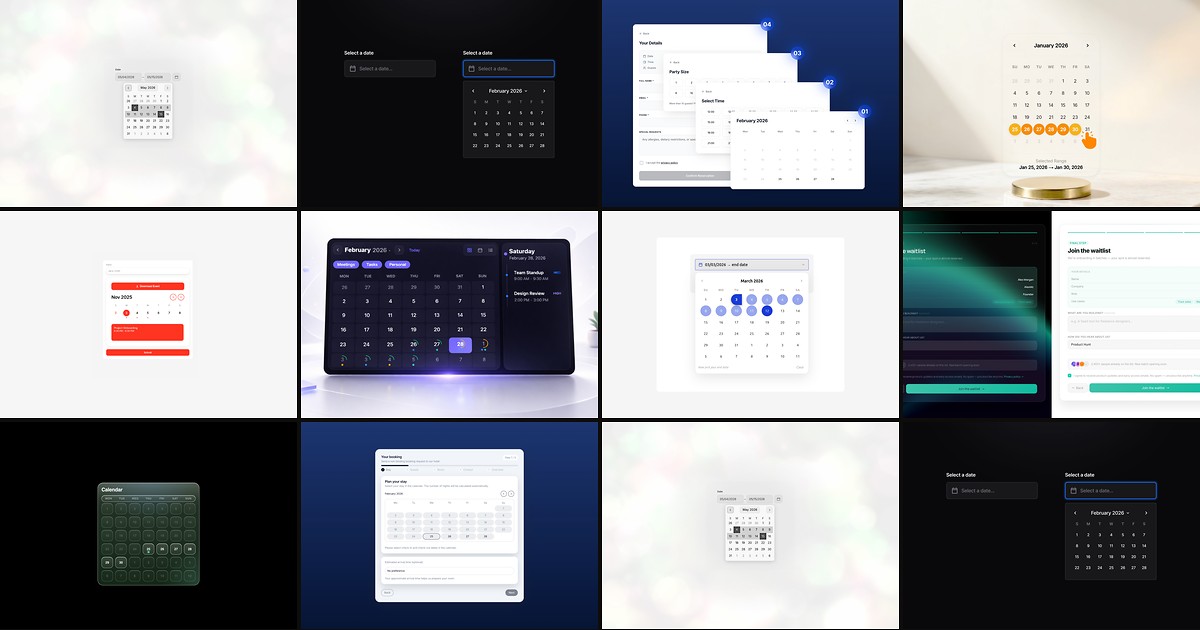 Cover for 10 Best Framer Date Picker and Calendar Components in 2026