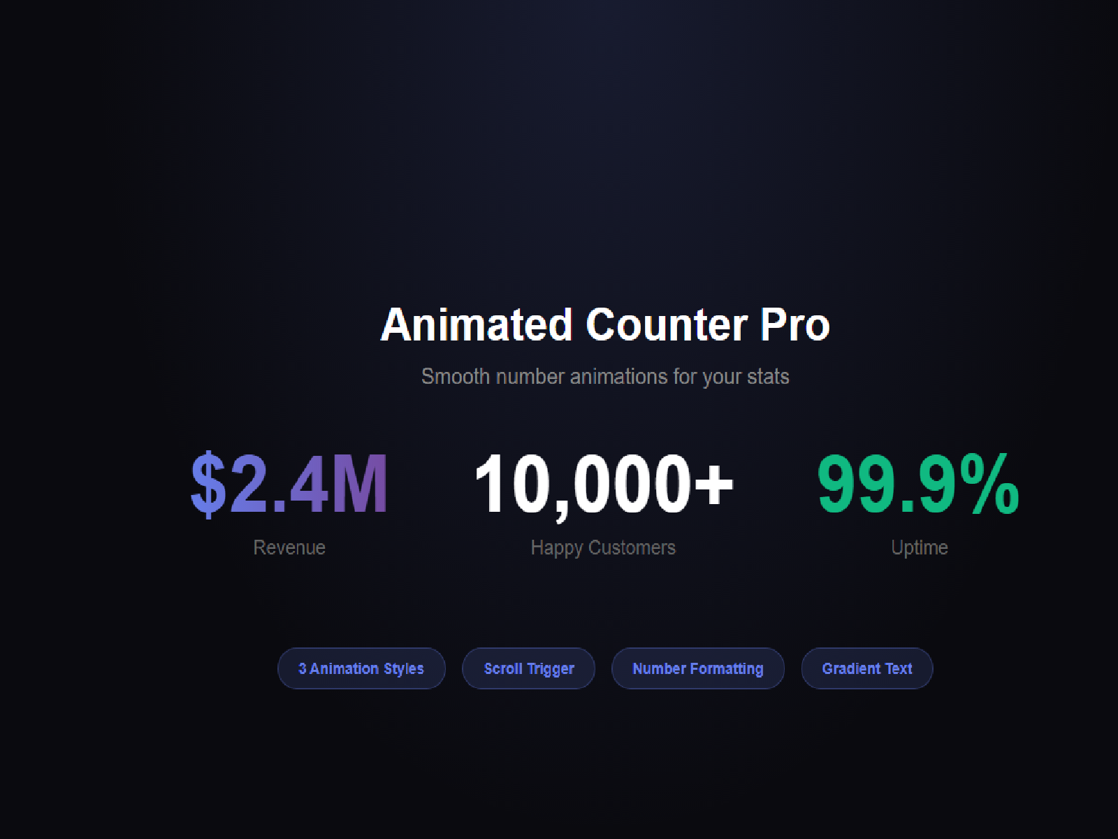 Animated Counter Pro preview