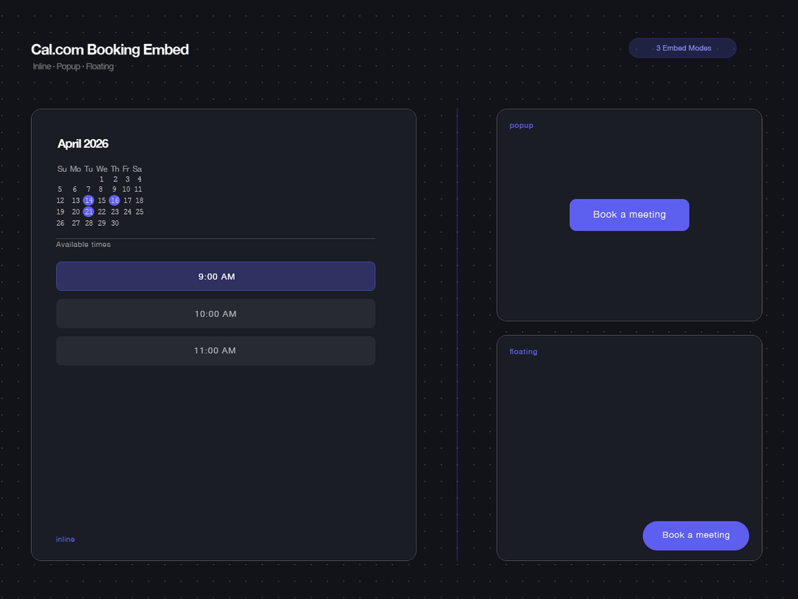CalBookingEmbed preview