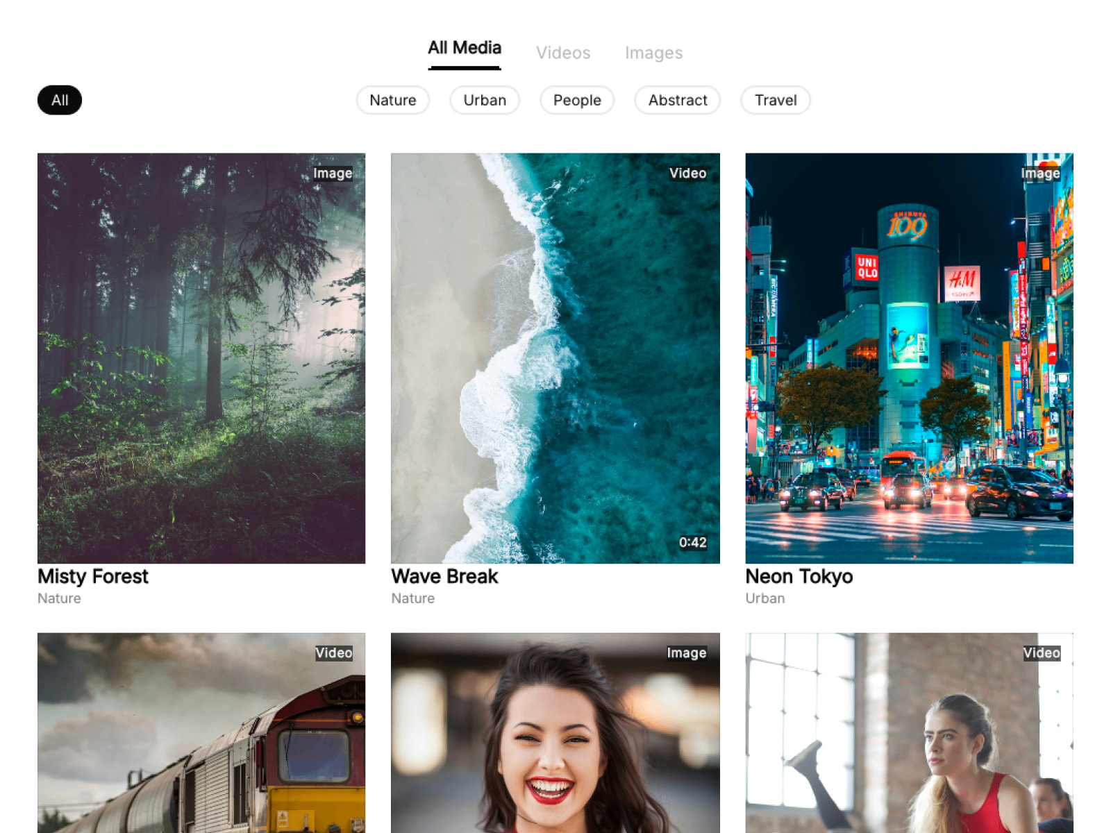 CMS Media Filter preview