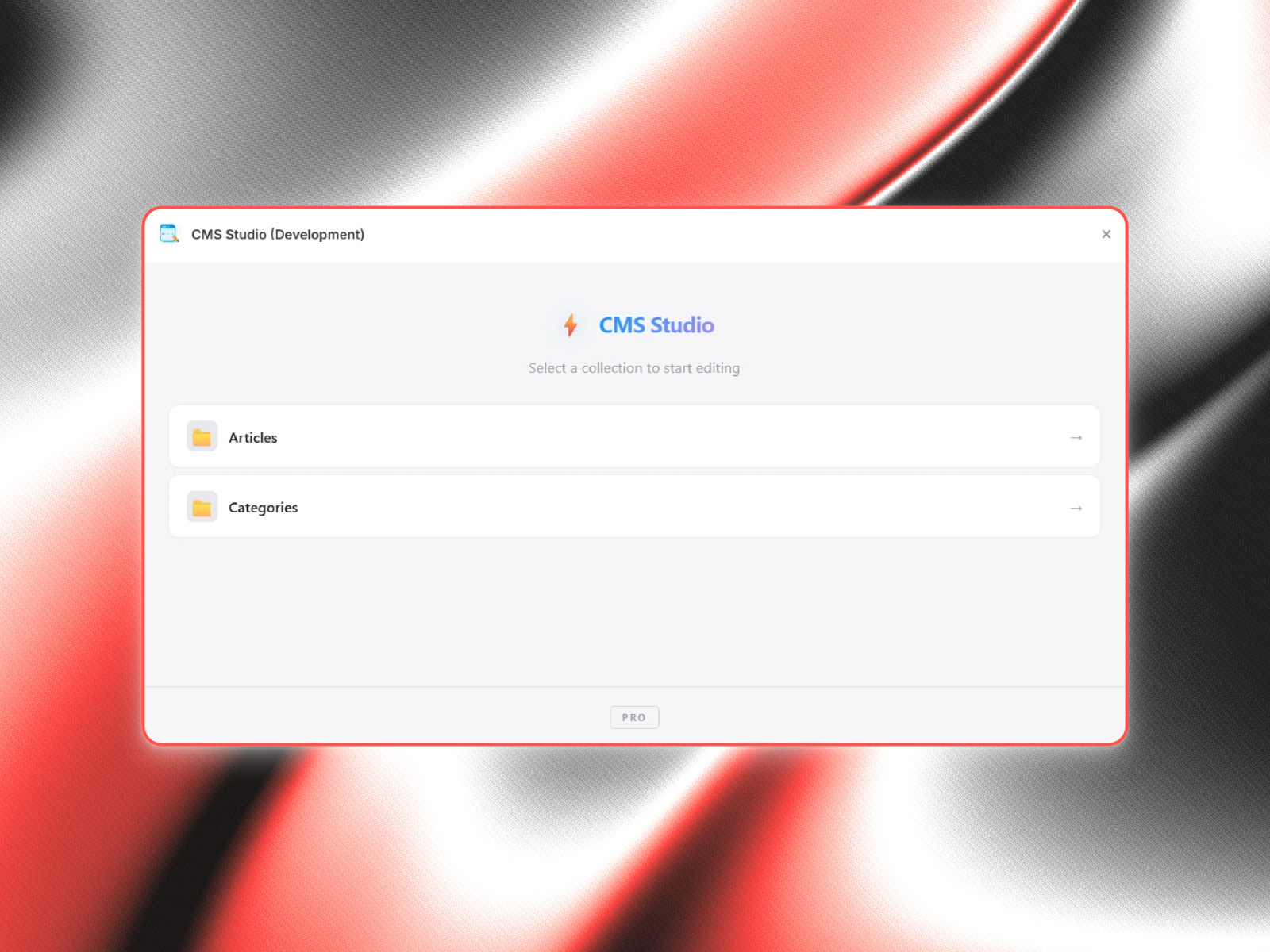 CMS Studio preview