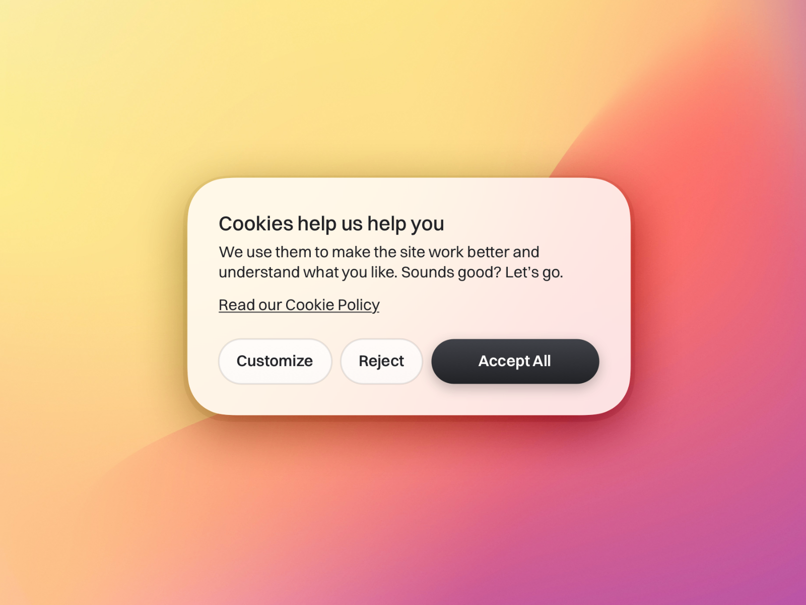 Cookie Banner preview