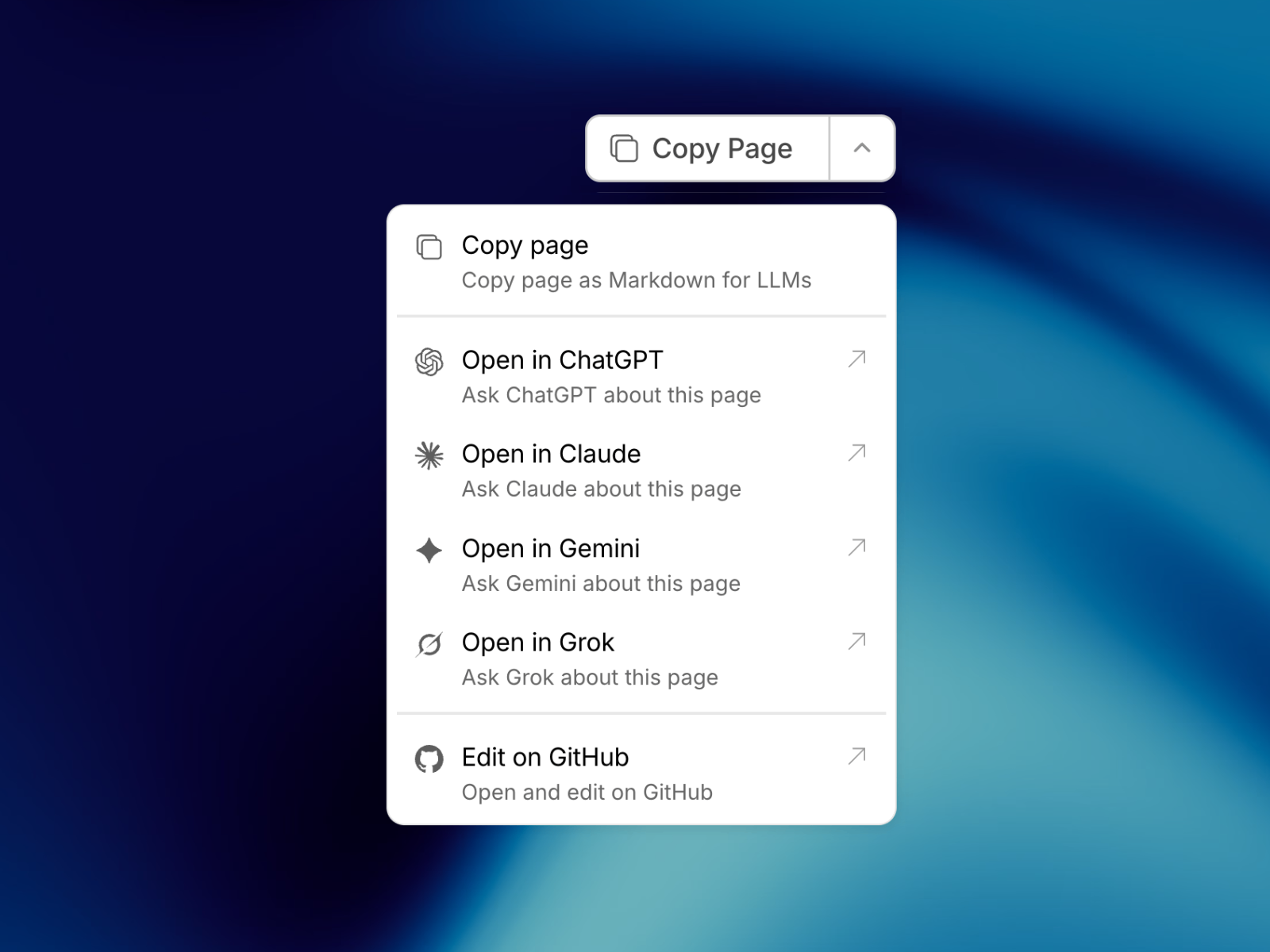 Copy Page for AI preview
