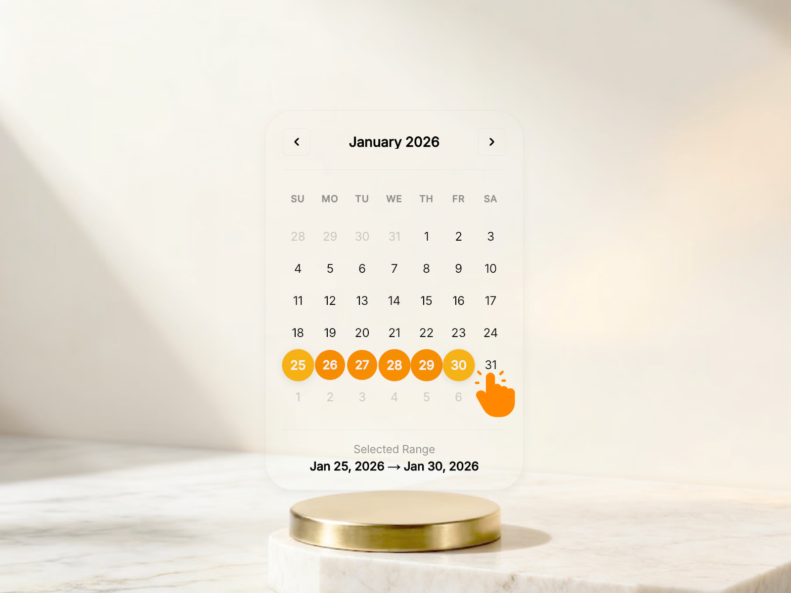 DateBookingCalender preview
