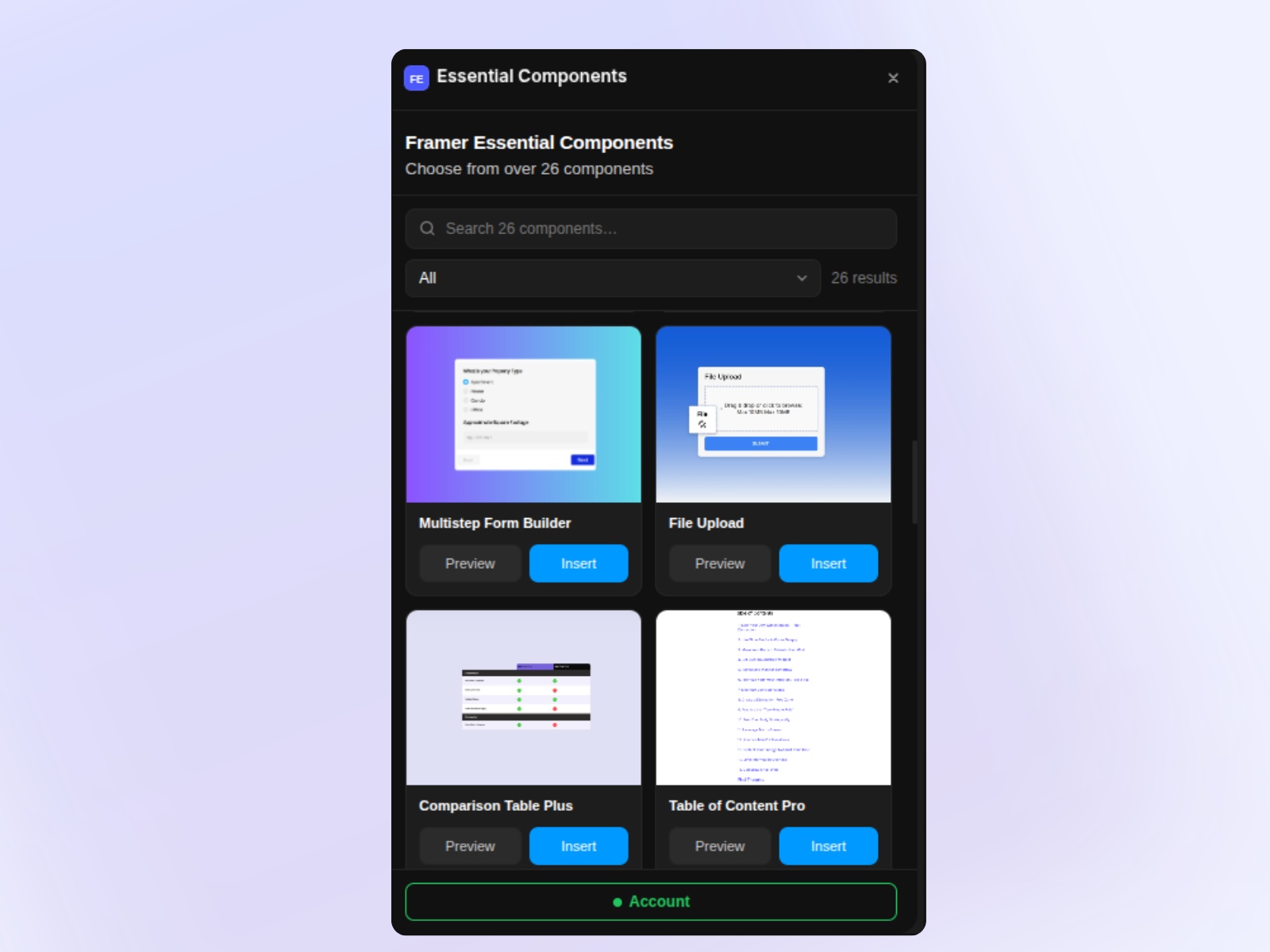 Essential Components preview