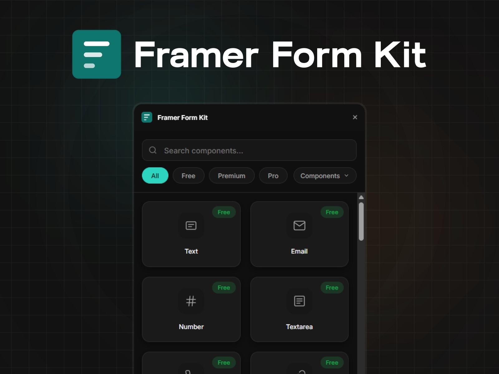 Framer Form Kit preview