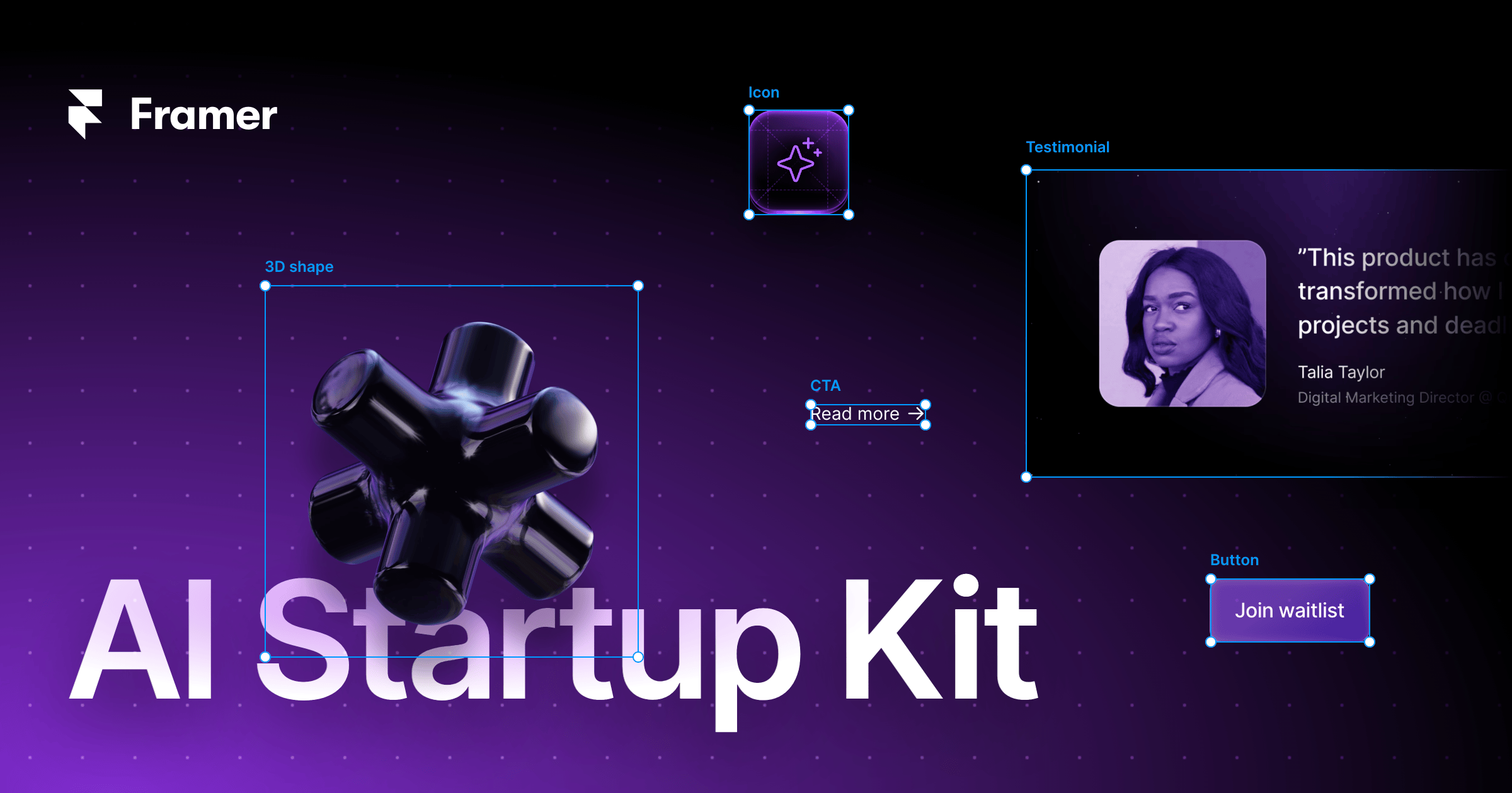 Free AI Startup Website Kit preview