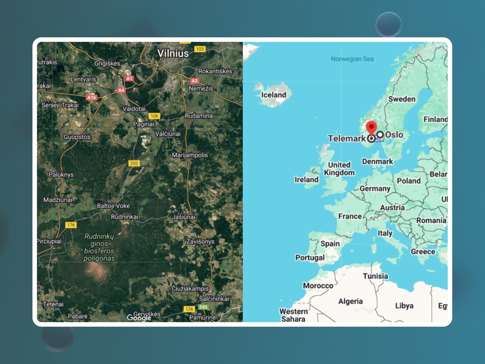 Google Map Frame preview