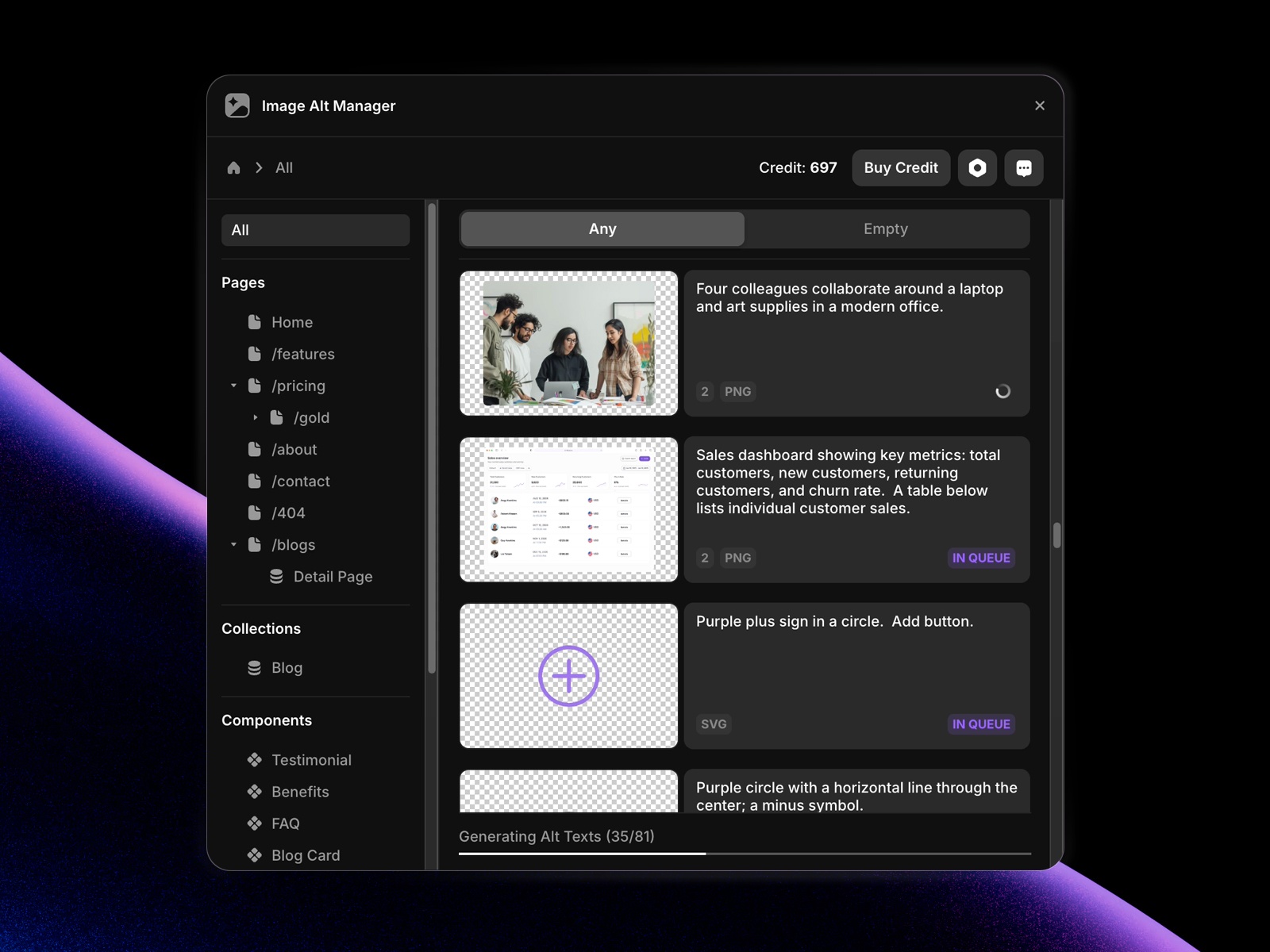 Image Alt Manager preview
