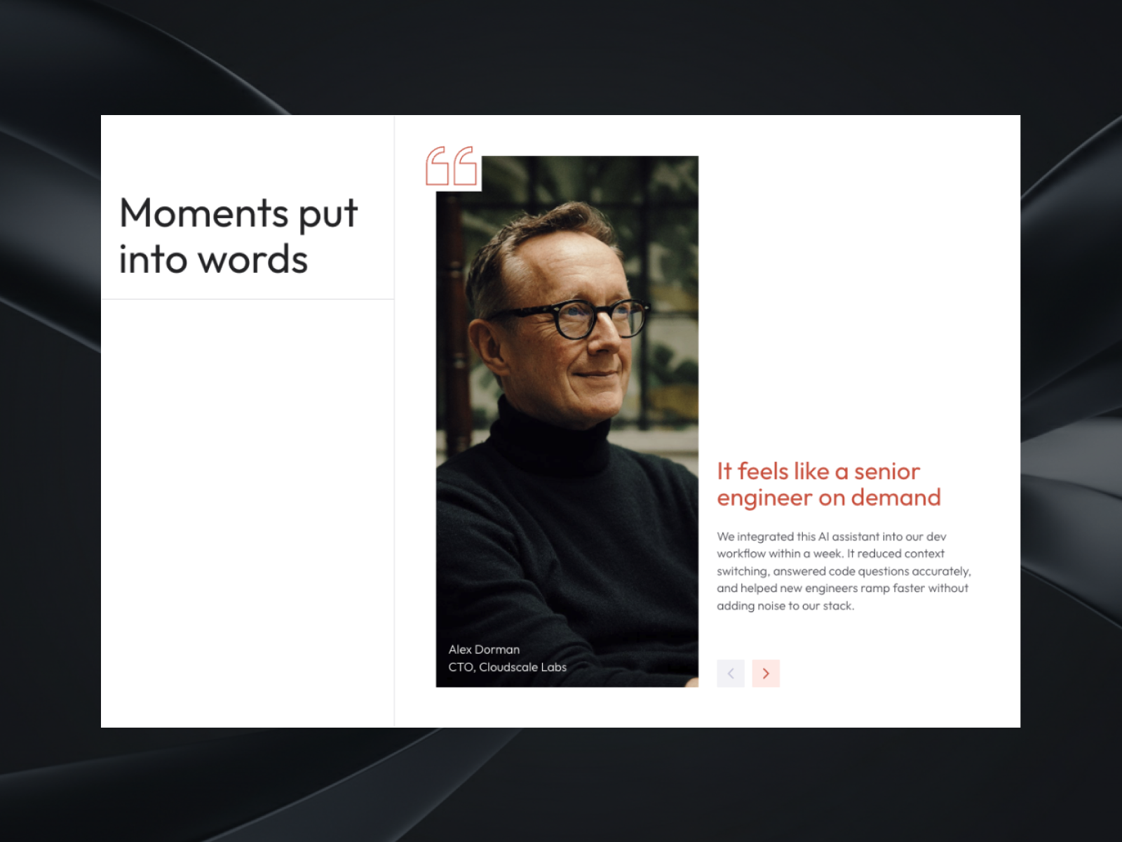 Minimal Testimonial preview