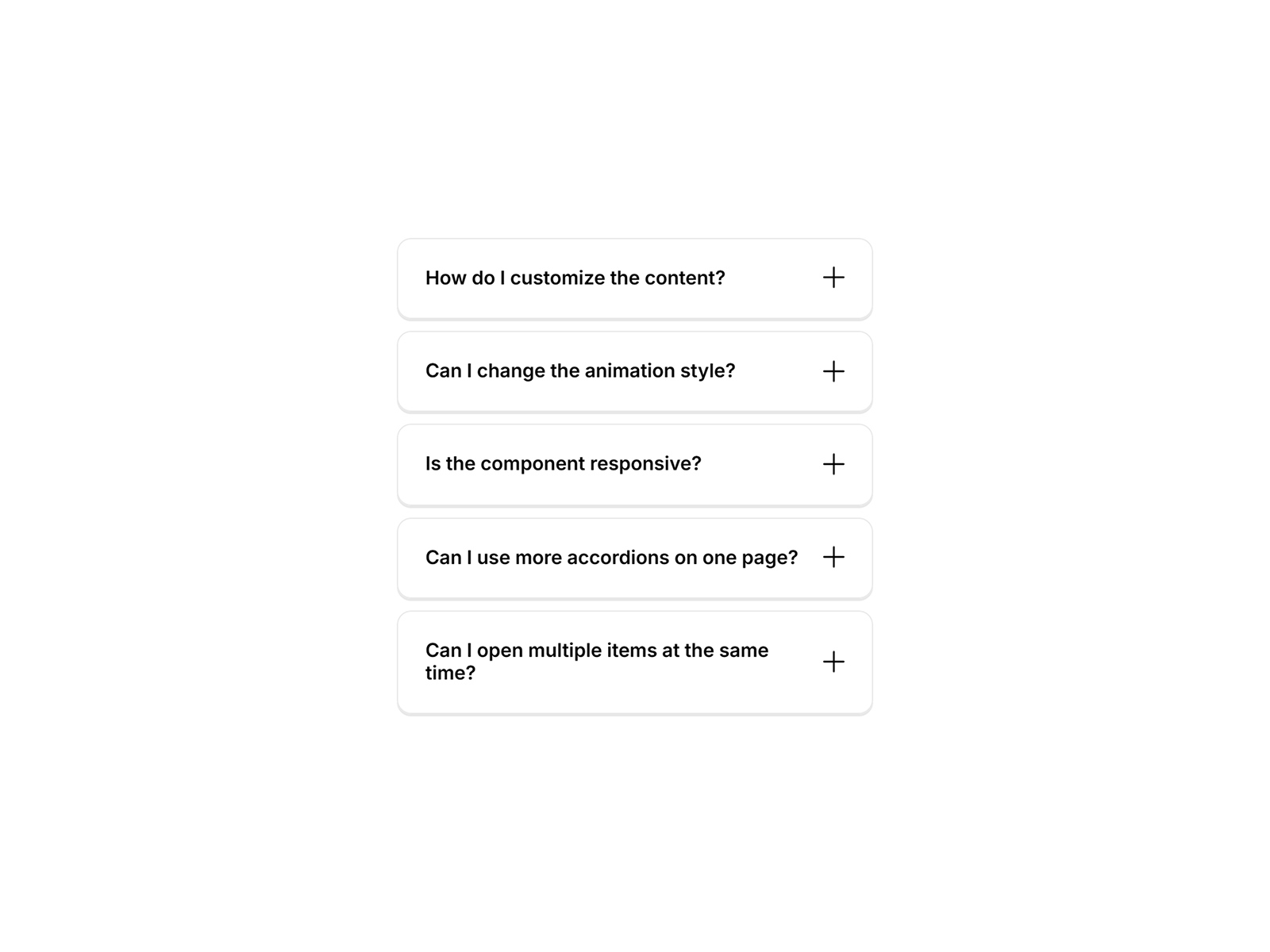 Modern FAQ Accordion preview
