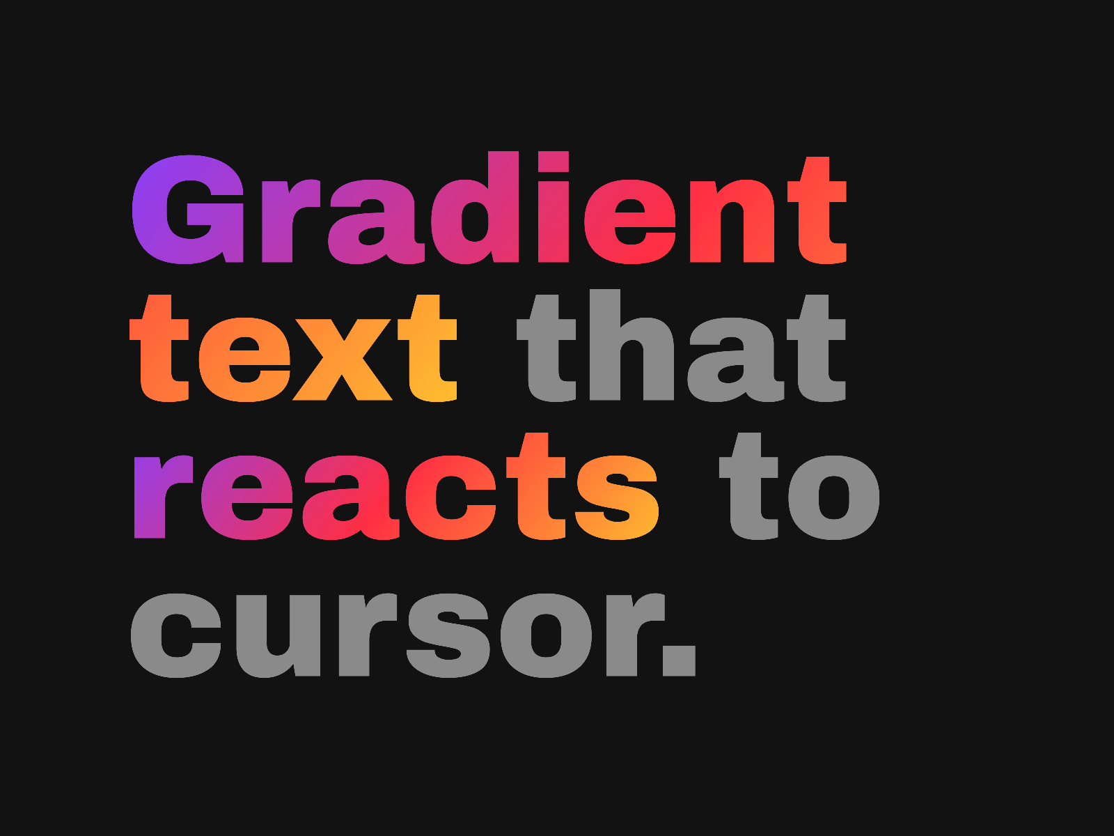 Fluid Gradient Text preview