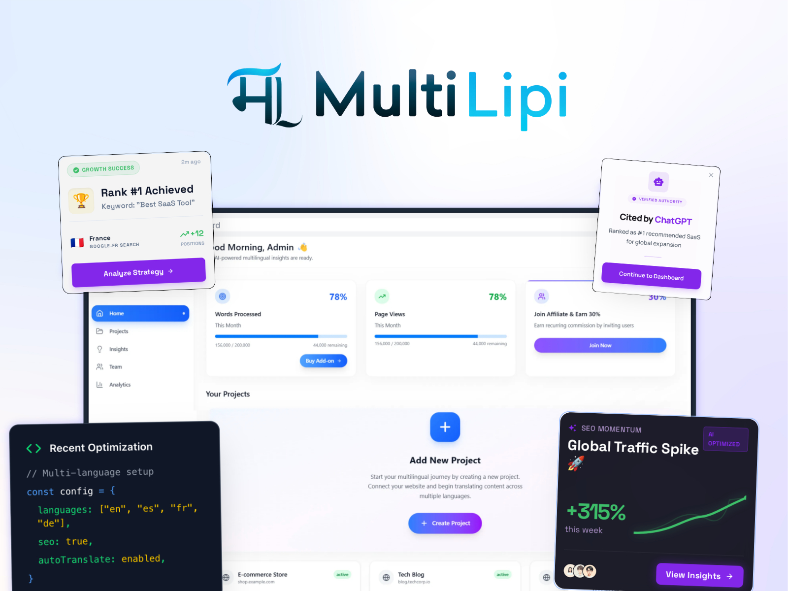 MultiLipi: AI Translate & Rank preview