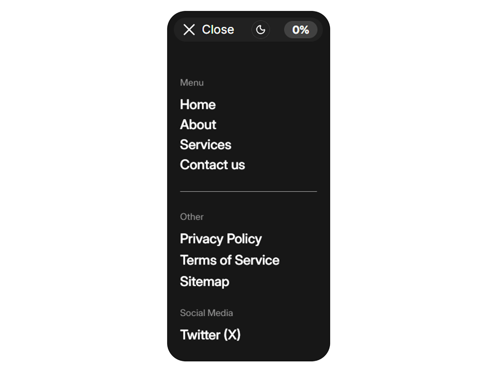 Navigation Menu Bar preview