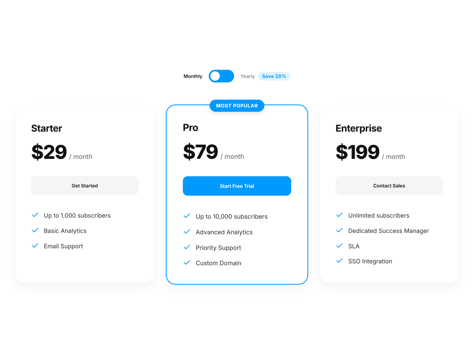 PriceGrid preview