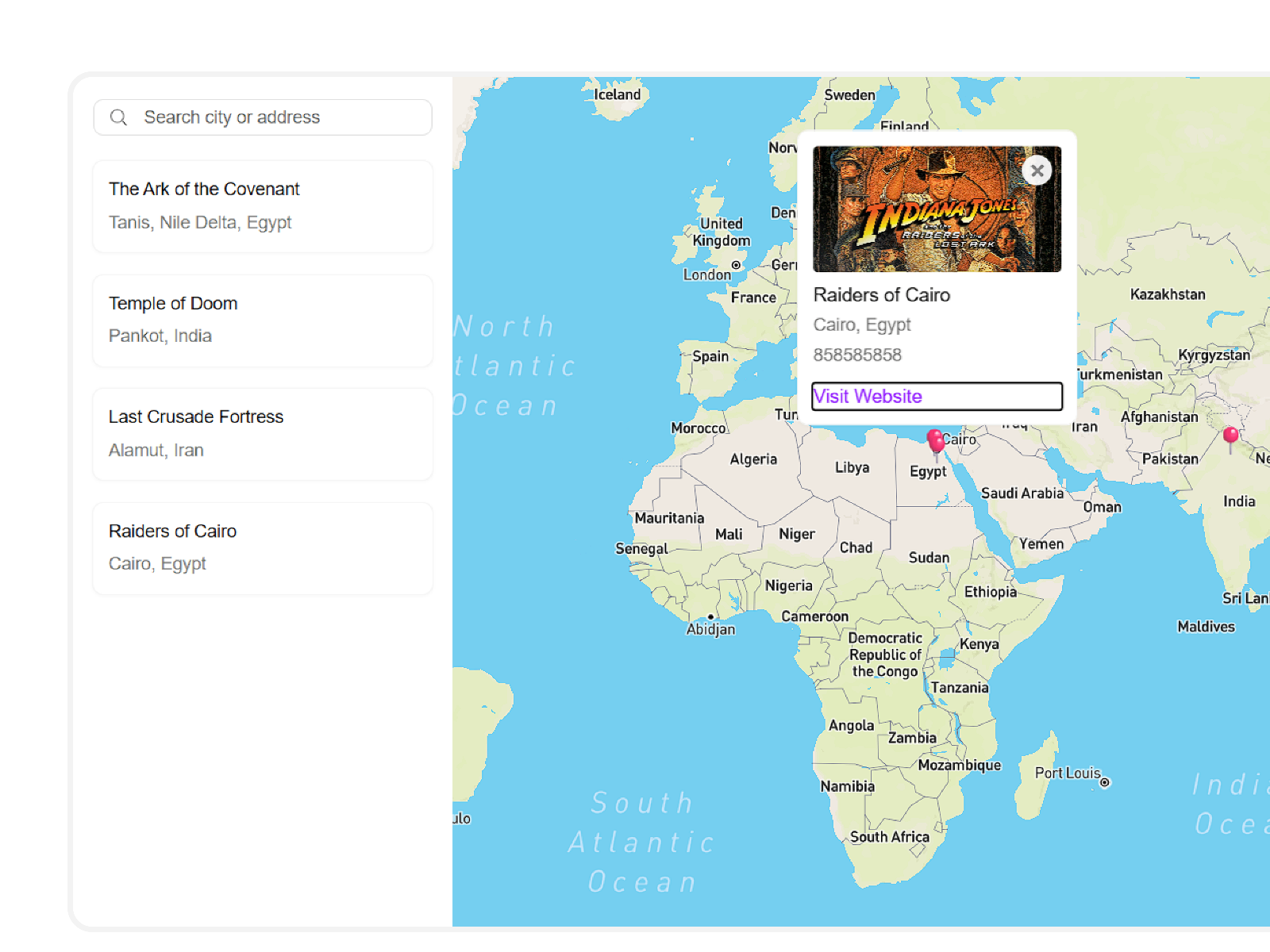 StoreLocator preview