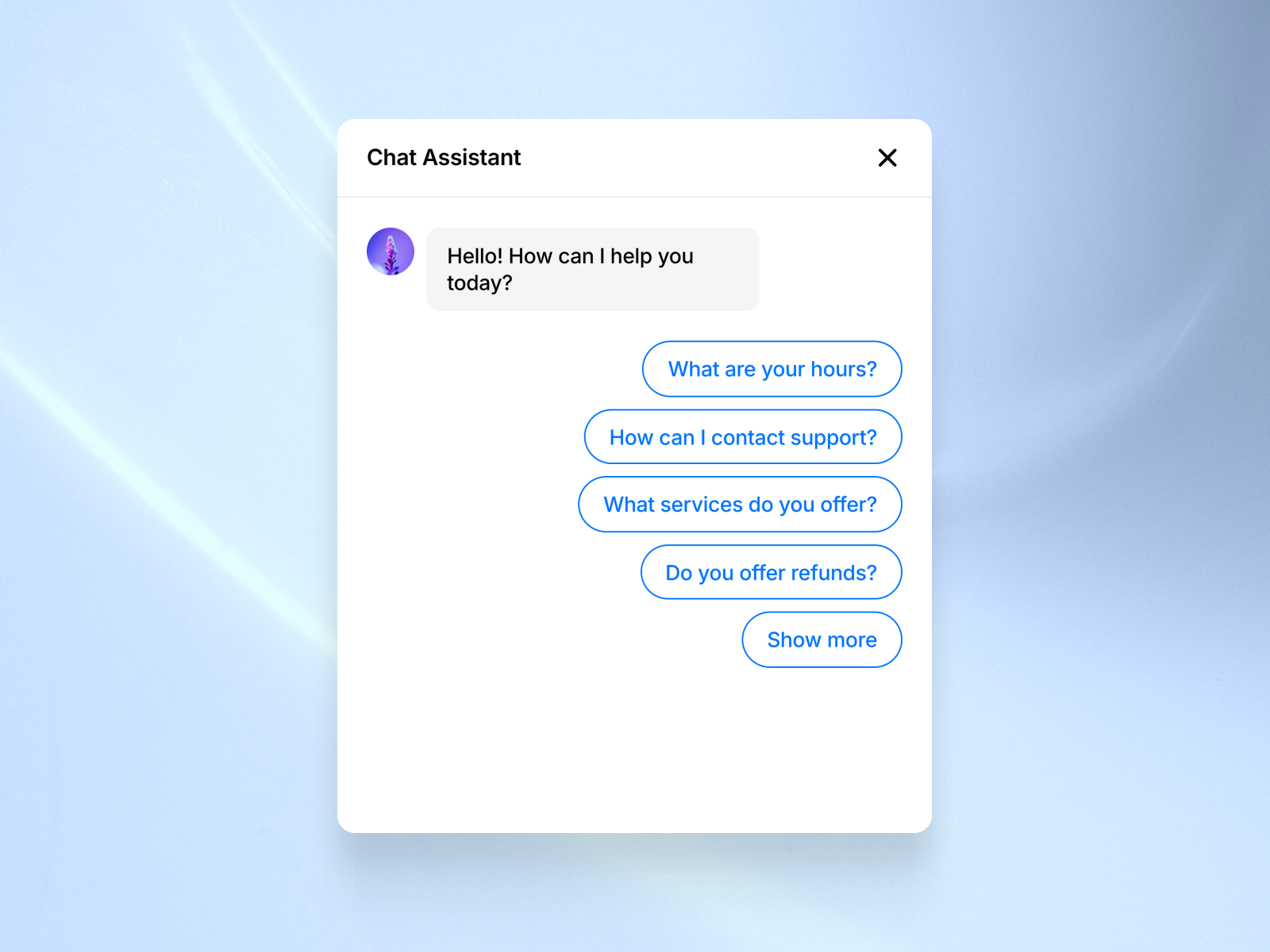 SupportChatWidget preview