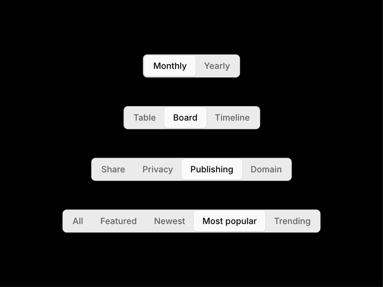 Tabs (Segmented) preview