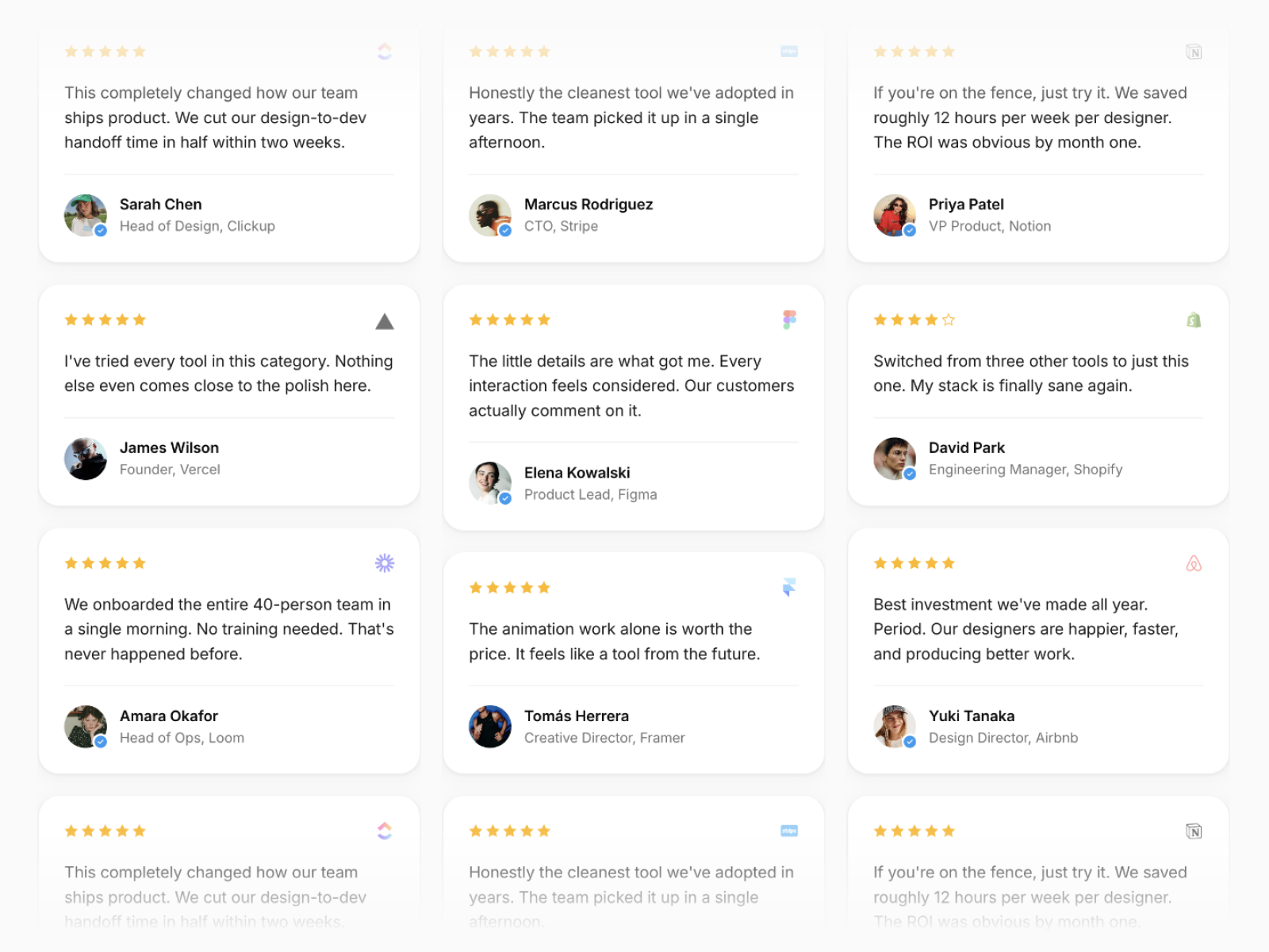 Testimonials Marquee preview