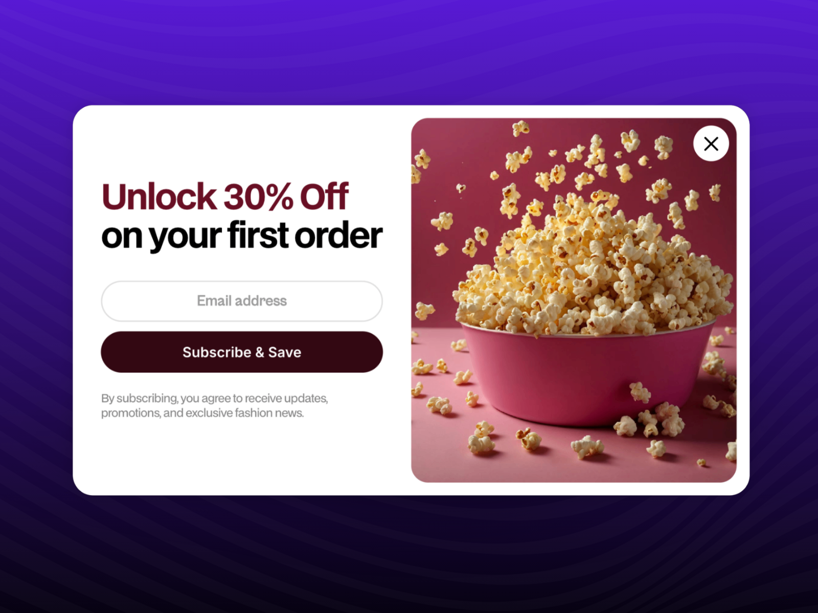Timed Popup preview