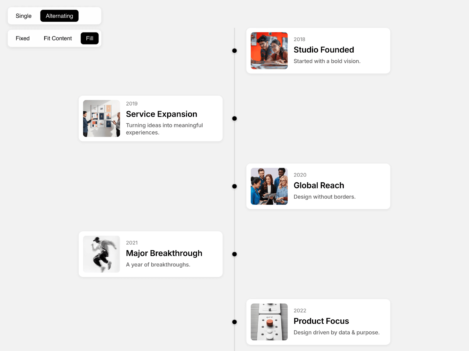 Vertical Timeline preview