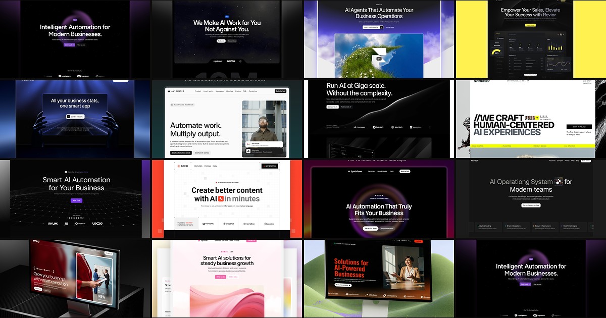 Cover collage for 15 Best Free AI Framer Templates in 2026