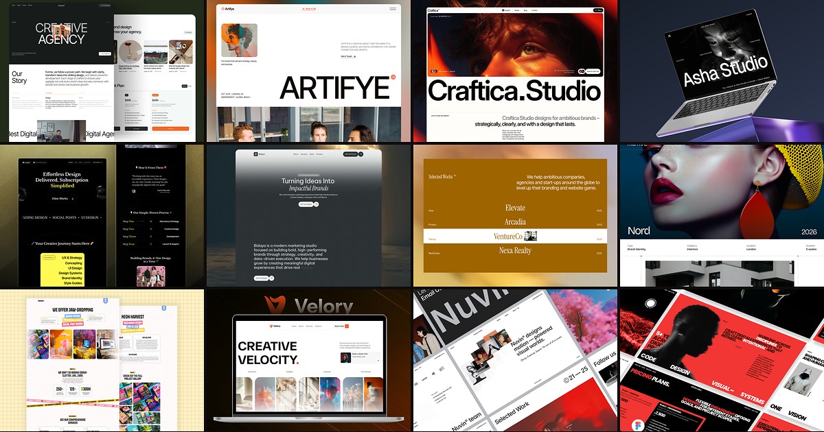 Cover collage for 12 Best Free Creative Studio Framer Templates in 2026 (Ranked)