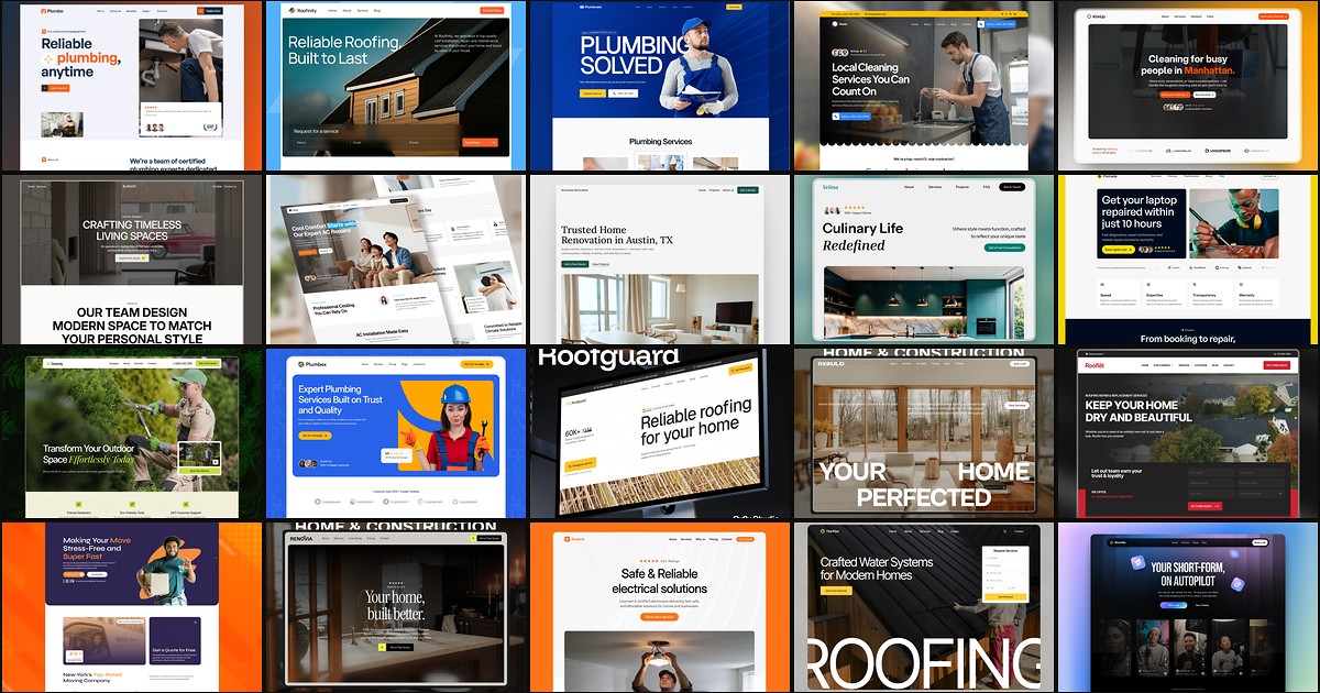 20 Best Free Home Services Framer Templates in 2026 cover