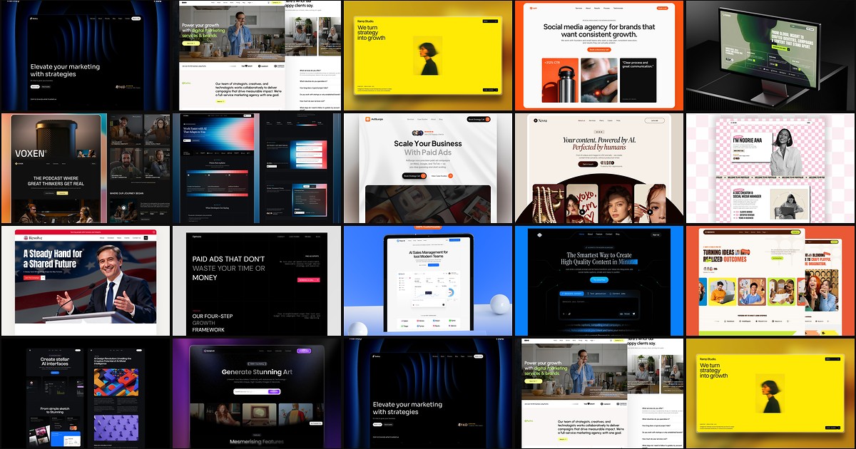Cover collage for 17 Best Free Marketing Framer Templates in 2026