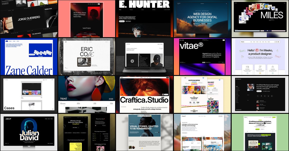 Cover collage for 20 Best Portfolio Framer Templates in 2026 (Ranked)