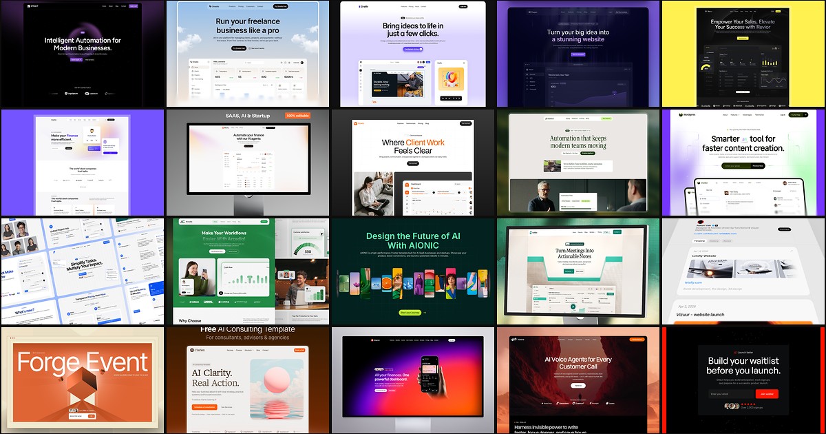 Cover collage for 20 Best Startup Framer Templates in 2026 (Ranked)