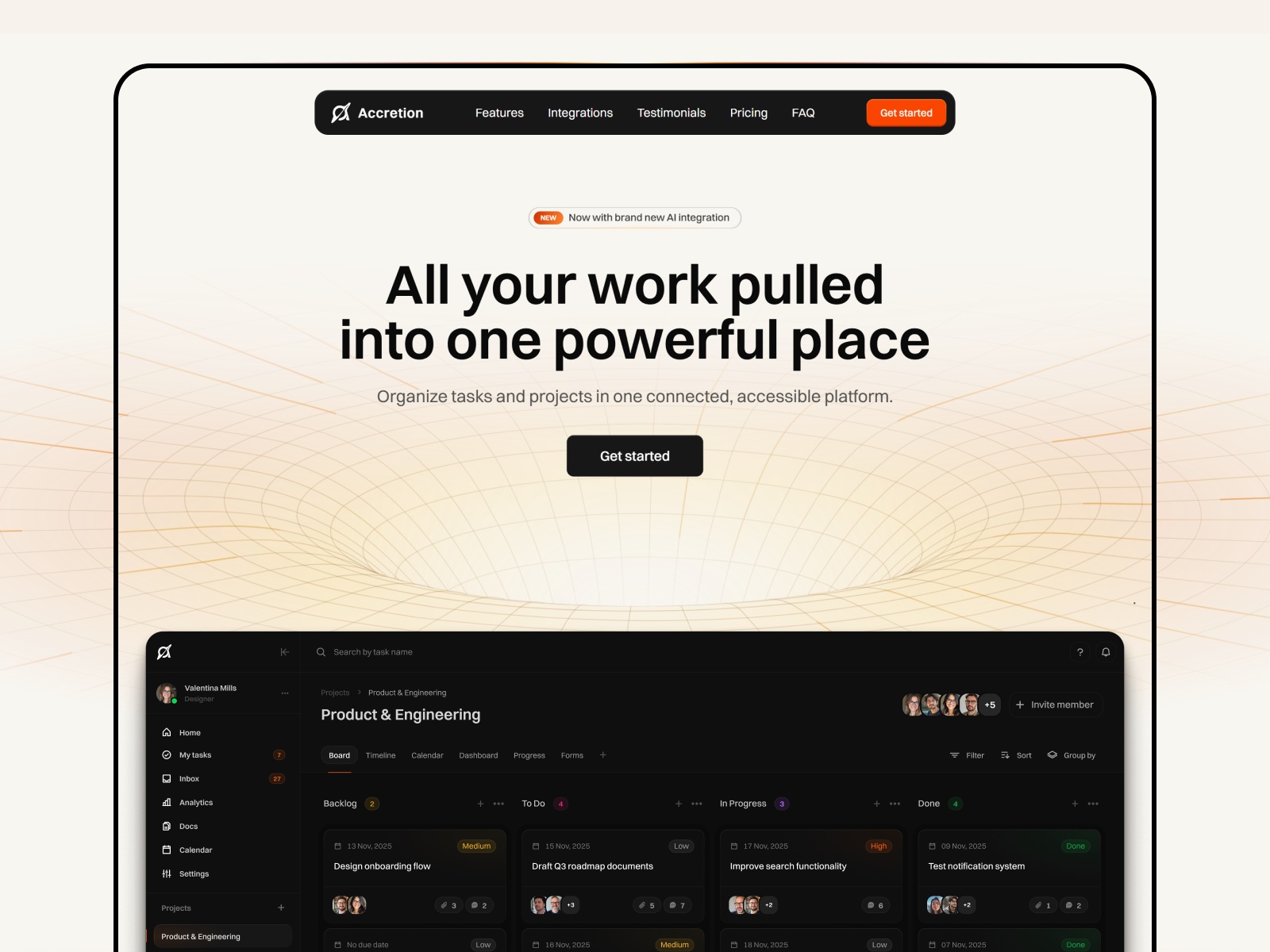 Accretion: Free SaaS Website Template by Kreativnik — Free SaaS Framer Template preview