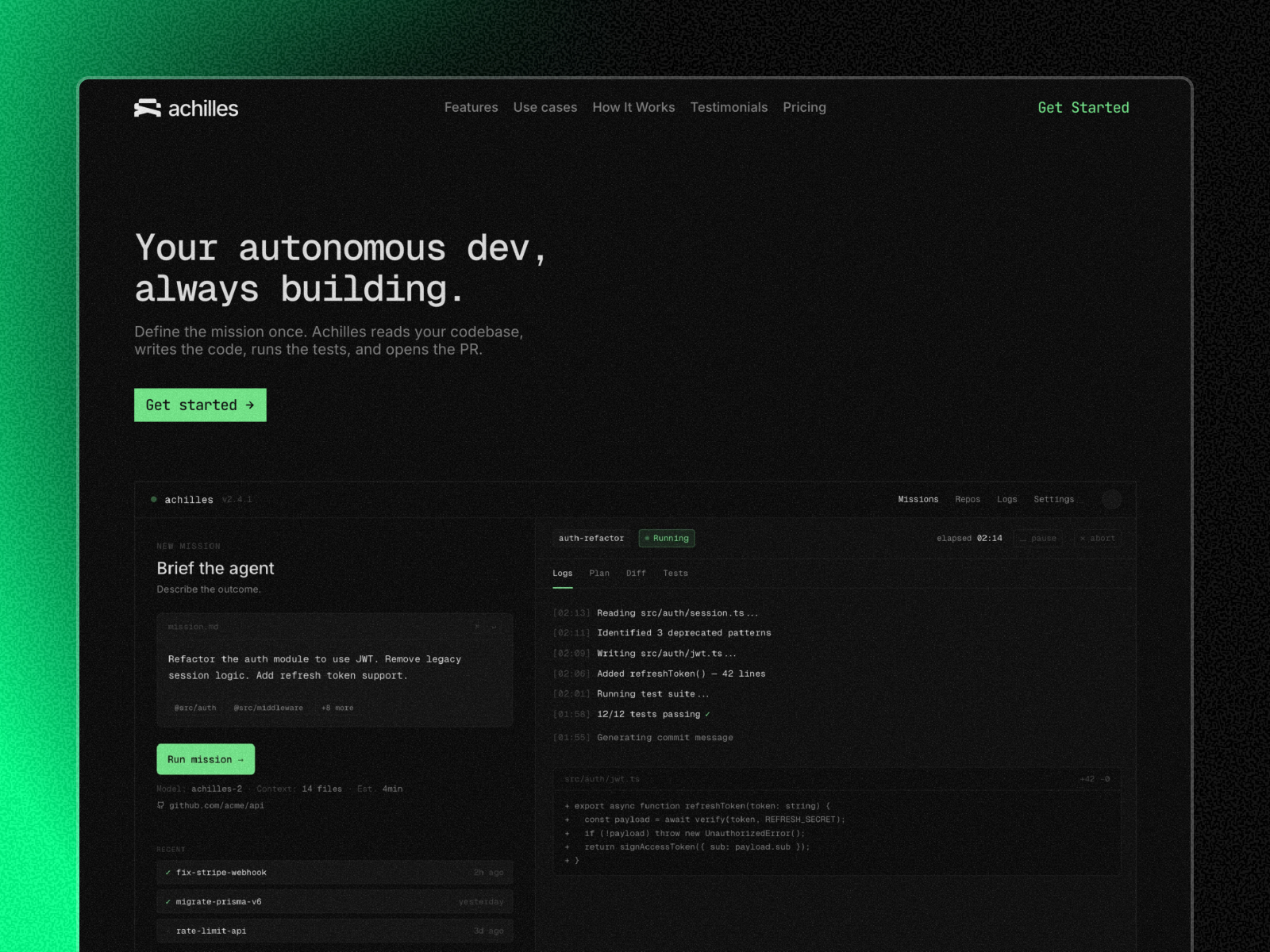 Achilles — Free SaaS Framer Template preview