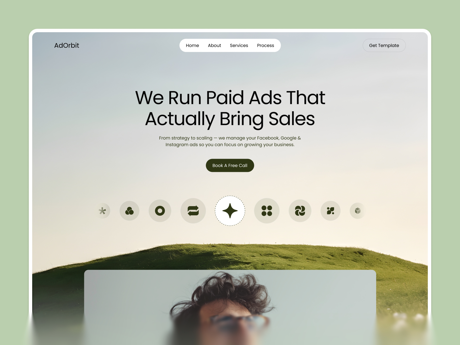 Adorbit — Free Portfolio Framer Template preview