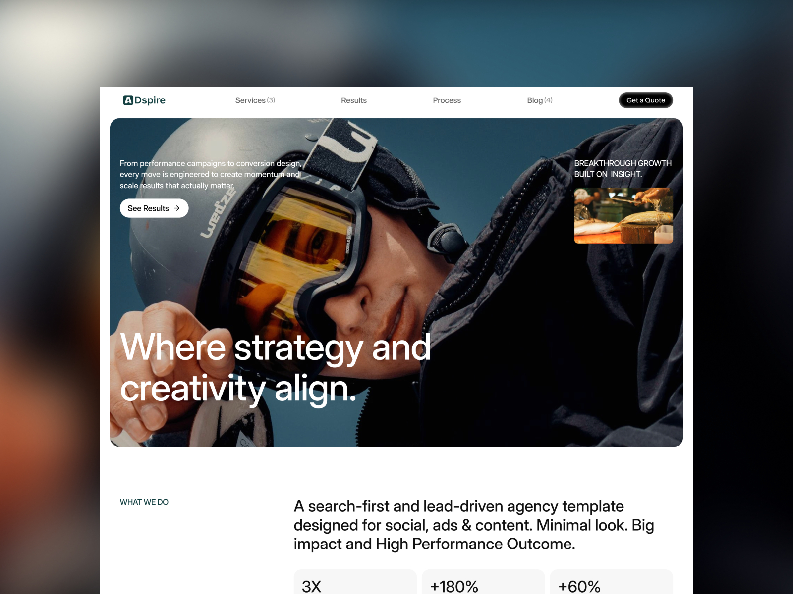 Adspire — Free Ecommerce Framer Template preview
