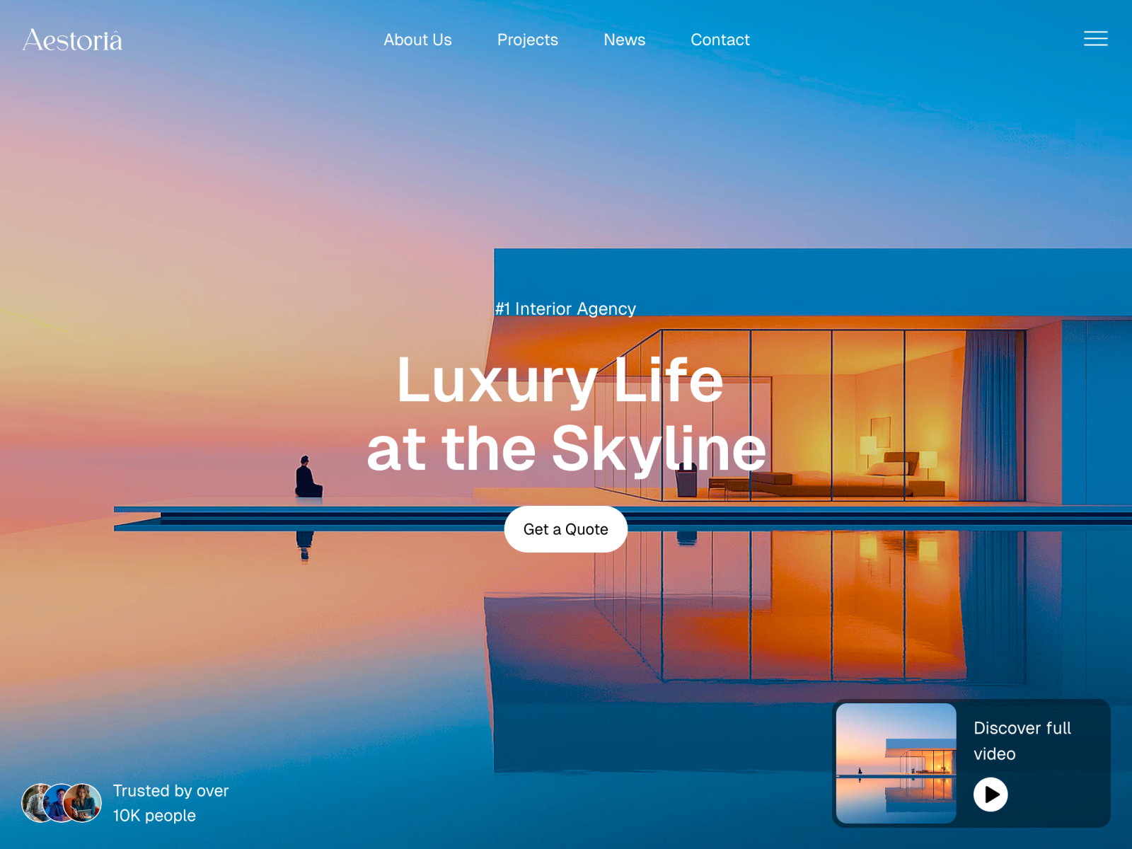 Aestoria: Free Agency Website Template by Shaigexp — Free Architecture Framer Template preview