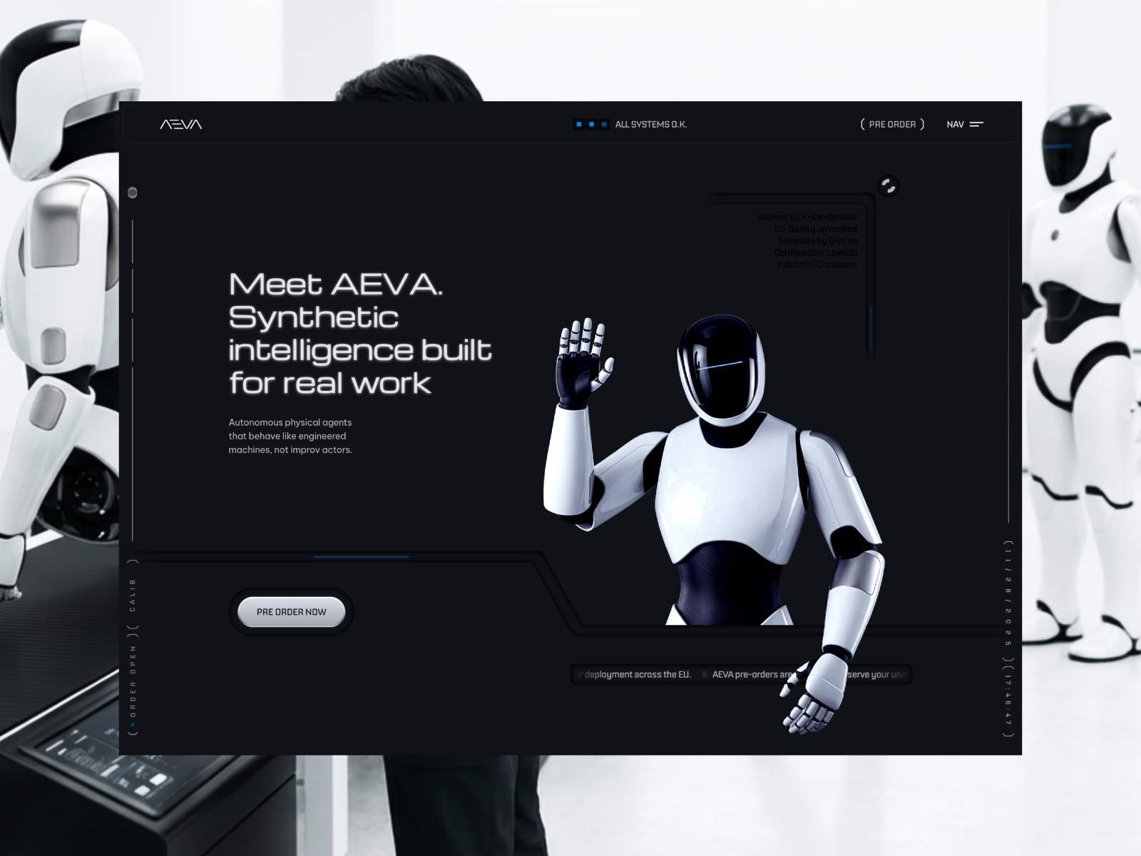 AEVA — Free HR Framer Template preview