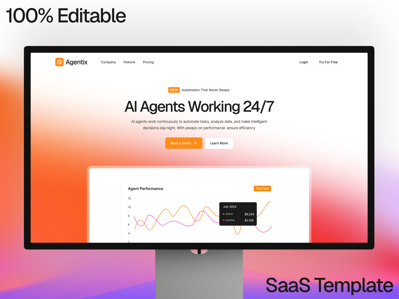 Agentixx — Free Automotive Framer Template preview