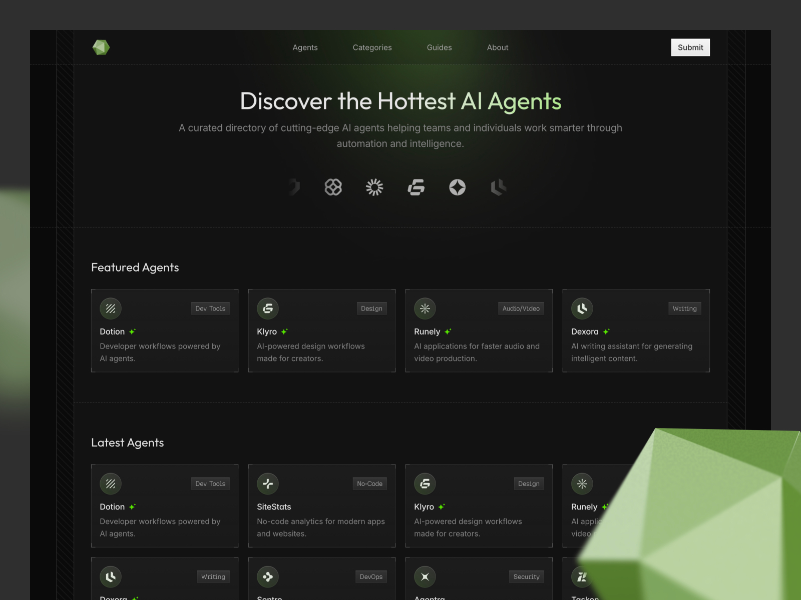 Agentry — Free SaaS Framer Template preview
