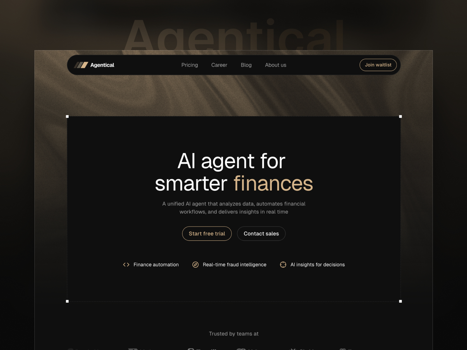 Agenttical — Free SaaS Framer Template preview