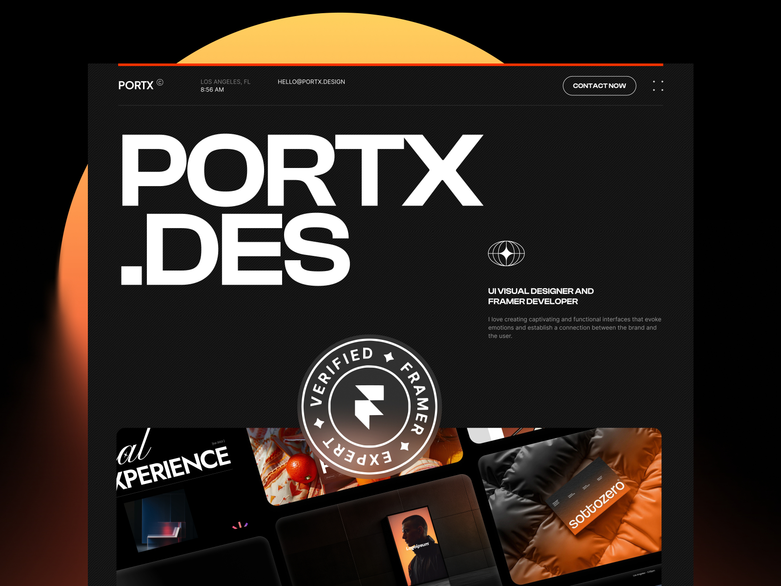 Agex: Free Portfolio Website Template by XpressBuddy — Free Portfolio Framer Template preview