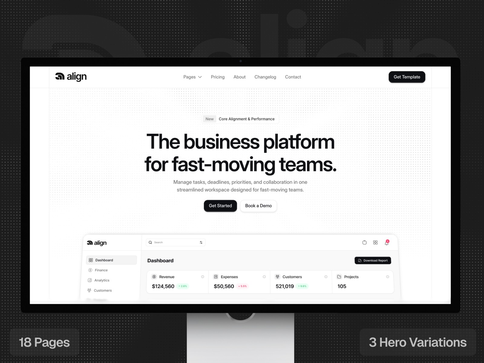 Align — Free SaaS Website Template by Fikri — Free SaaS Template for Framer by Fikri preview