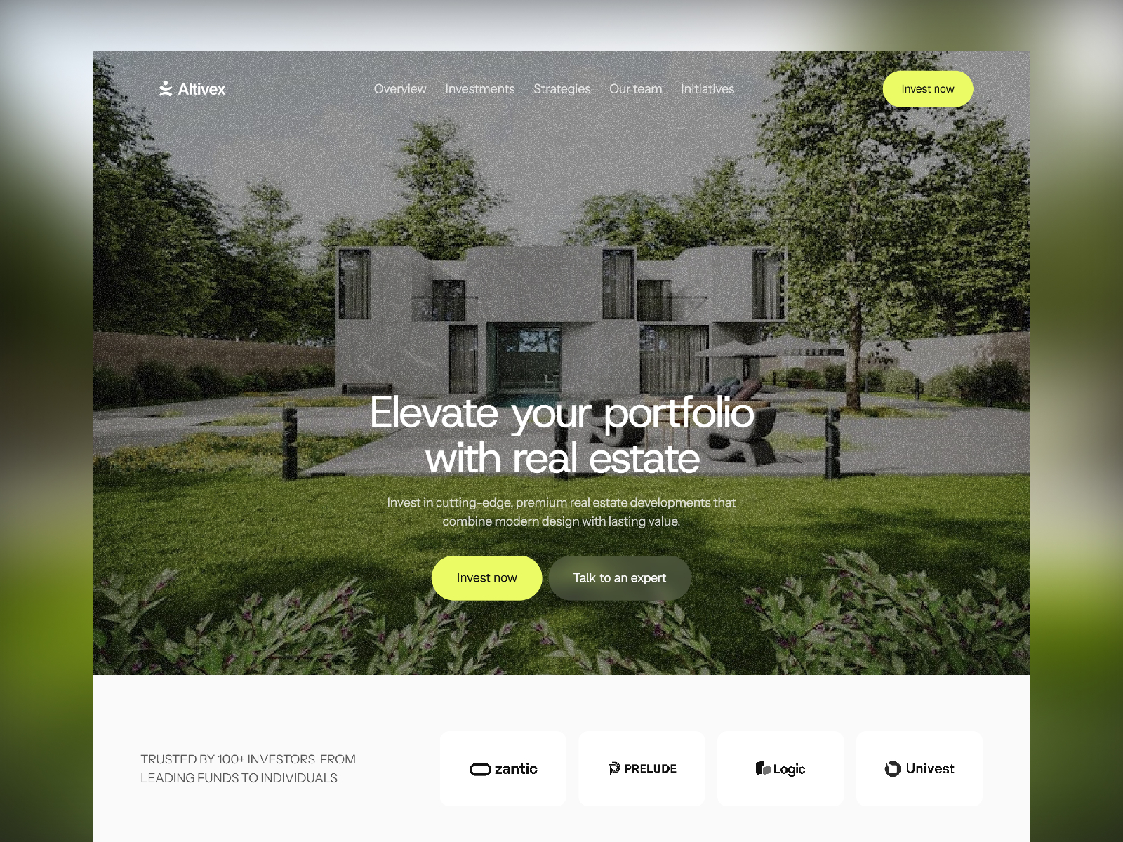 Altivex — Free Real Estate Framer Template preview