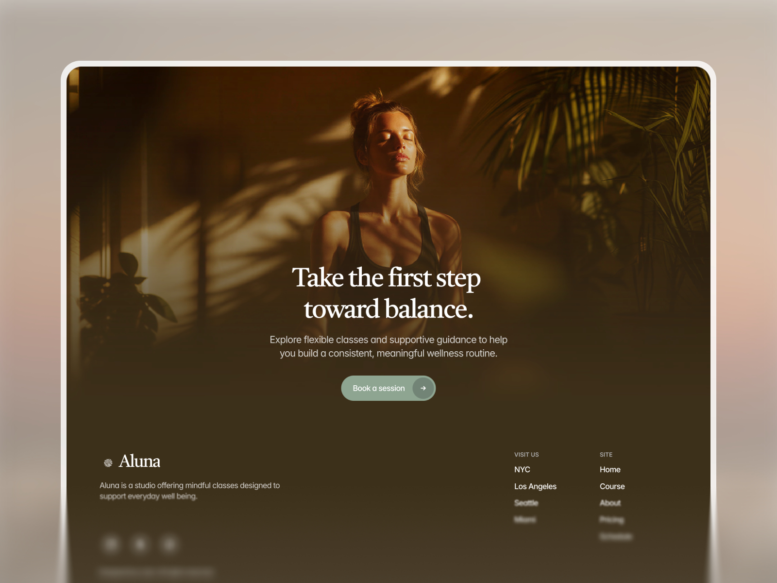 Aluna: Responsive Coaching Website Template by Lunis Design — Free Education Framer Template preview
