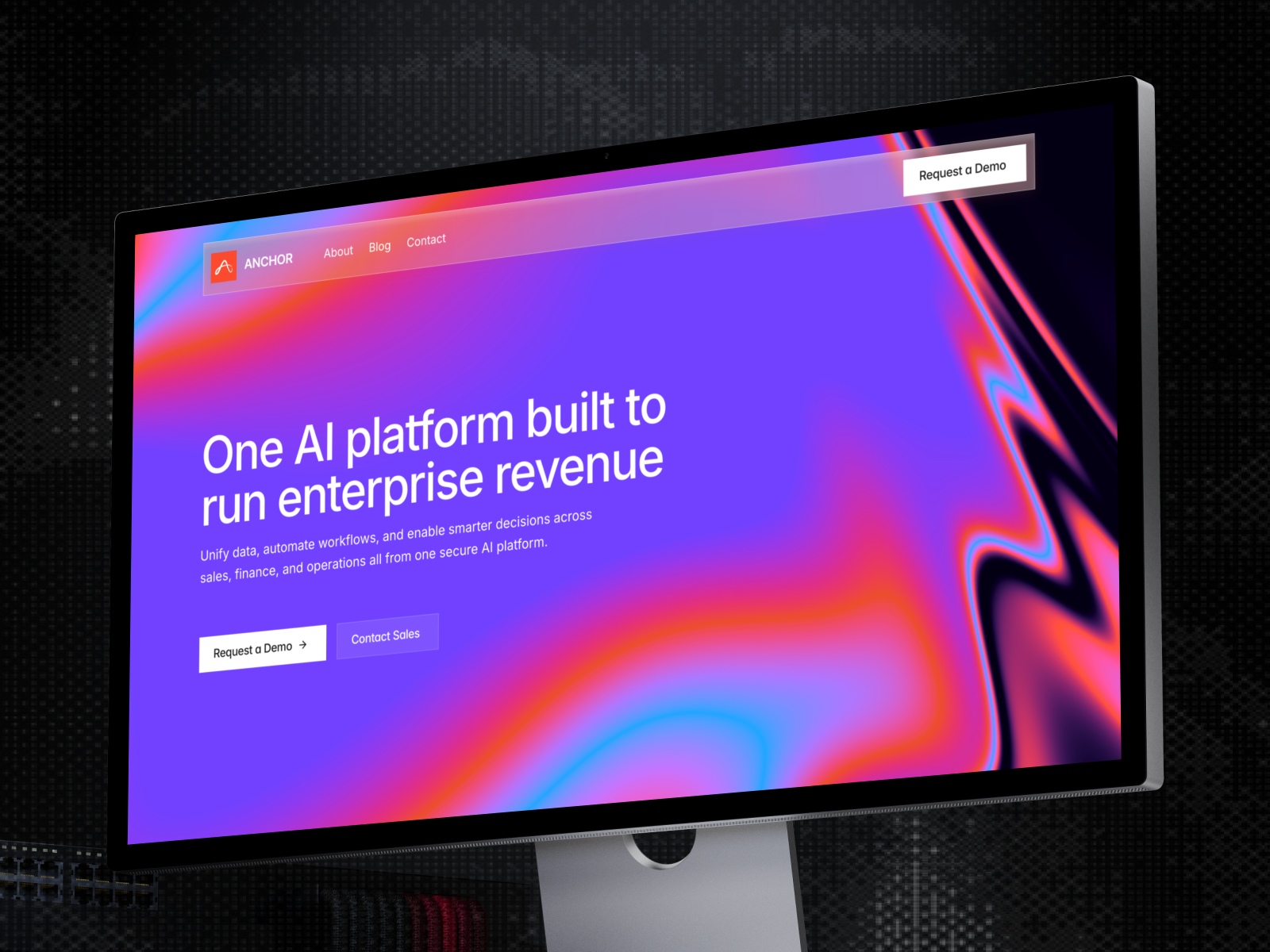 Anchorr — Free Enterprise AI SaaS Framer Template preview