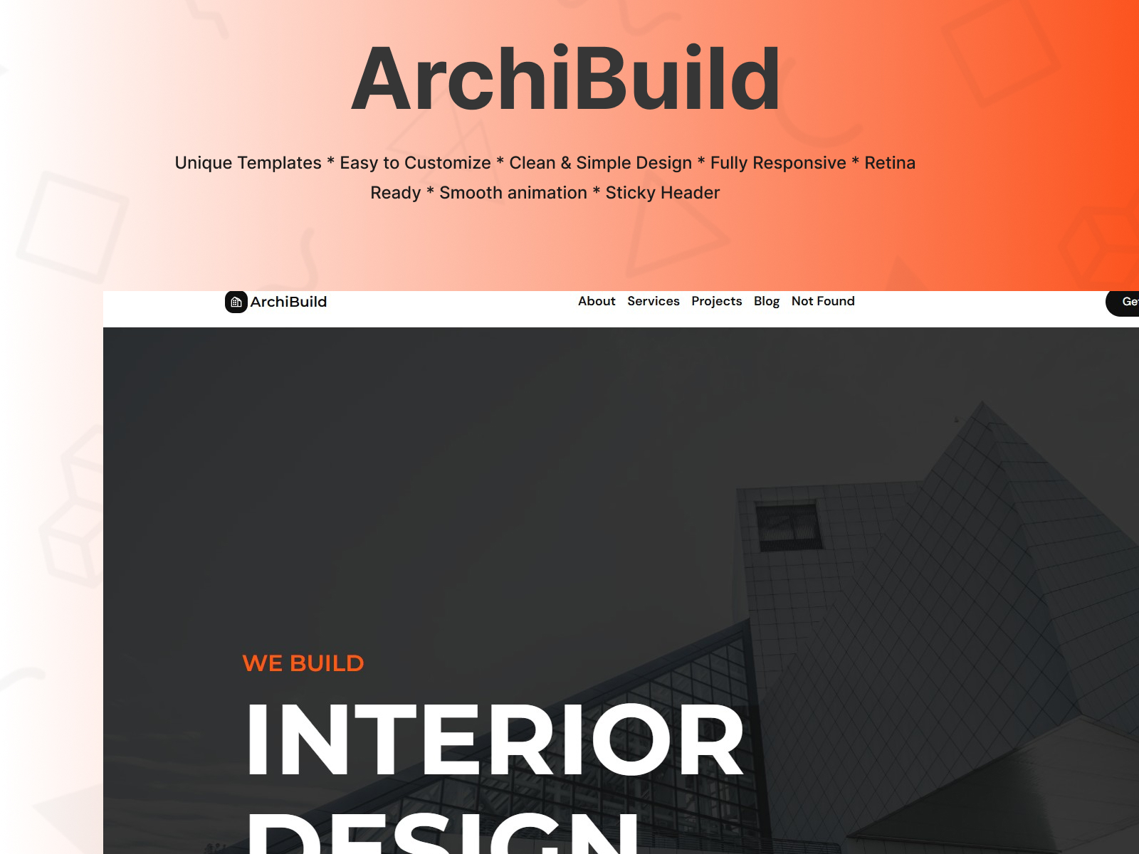 ArchiBuild: Free Agency Website Template by Themomarket — Free Architecture Framer Template preview